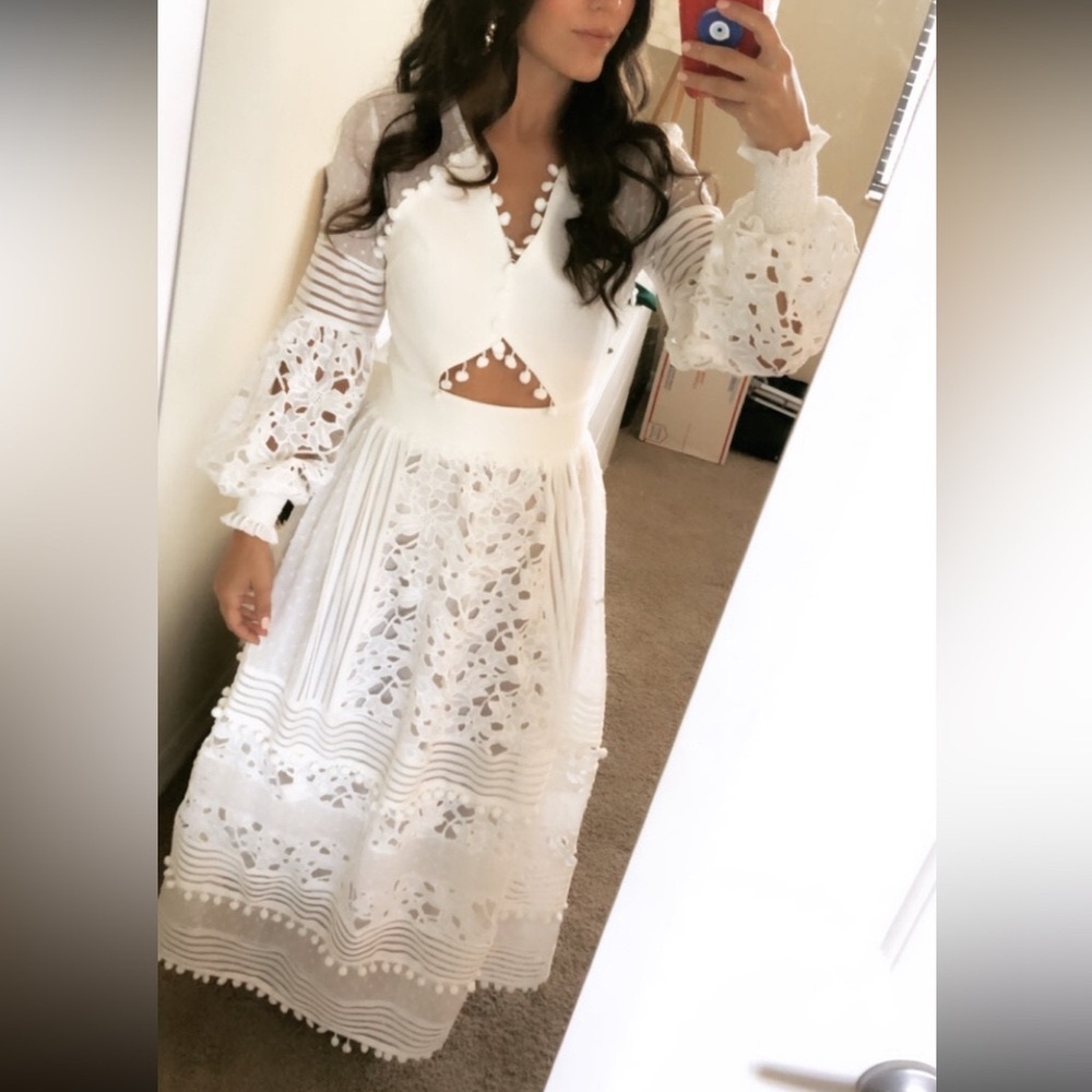 White Pom-Pom Blouse